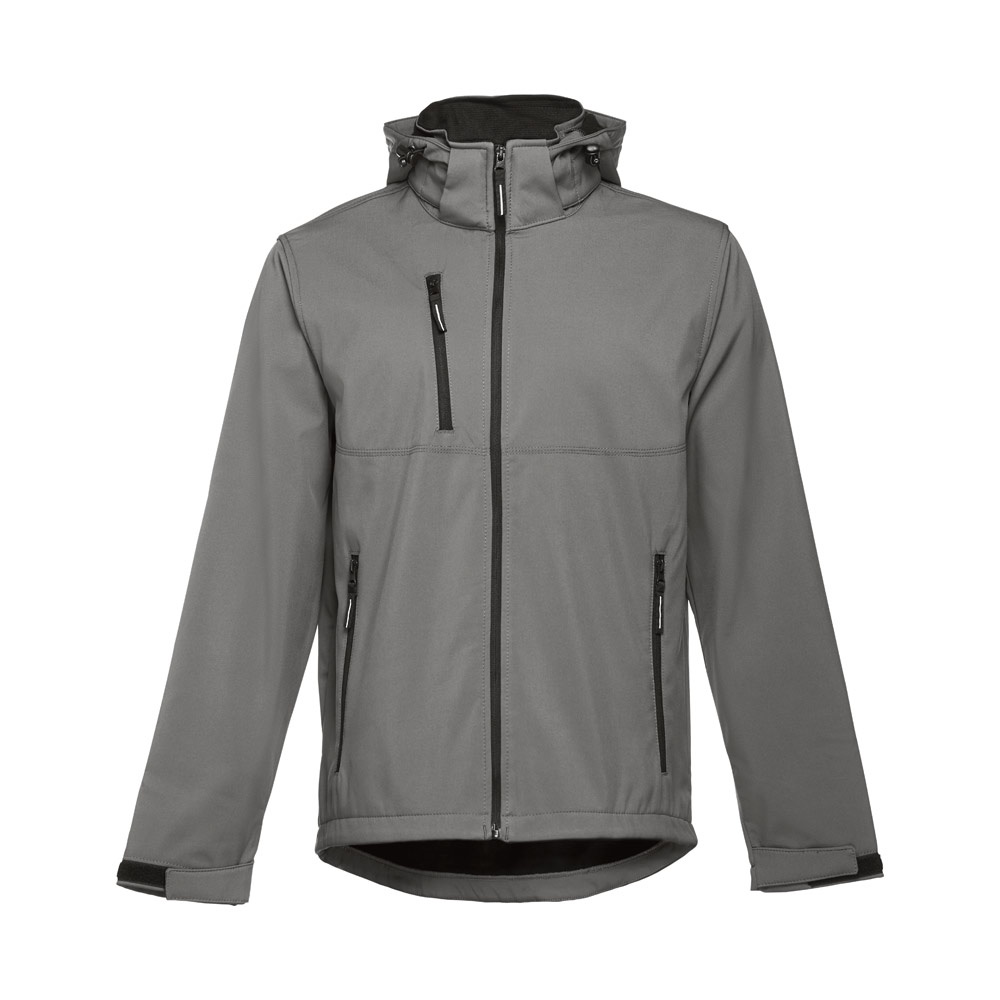 THC ZAGREB Herren-Softshell-Jacke aus Polyester und Elastan grau