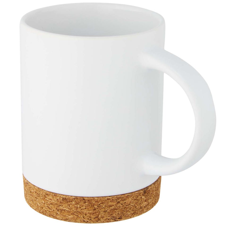 Tasse Neiva de 425 ml en céramique avec base en liège blanc