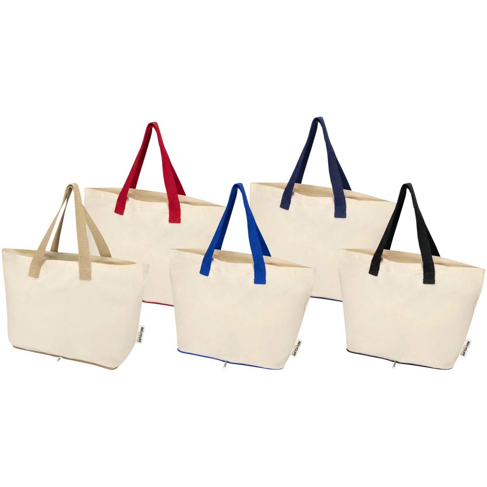 Sac shopping Sierra pliable en coton recyclé GRS 140 g/m2 7 L Naturel, Naturel