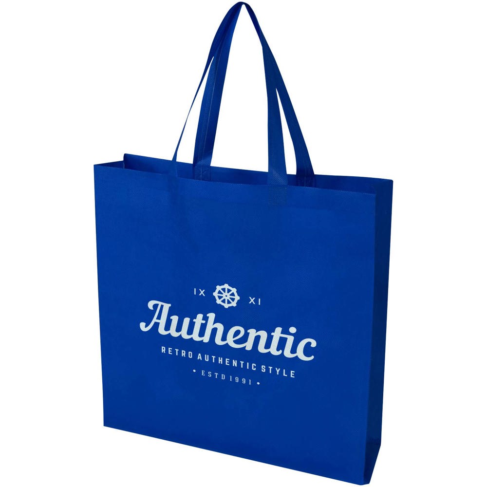 Sac shopping à soufflets EcoSeal non tissé recyclé et certifié GRS de 12 L Bleu royal