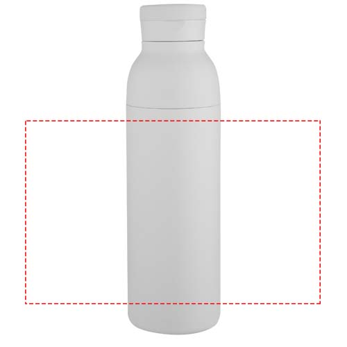 Bouteille avec isolation sous vide Illuminate double paroi de 650 ml en acier inoxydable recyclé certifié RCS blanc