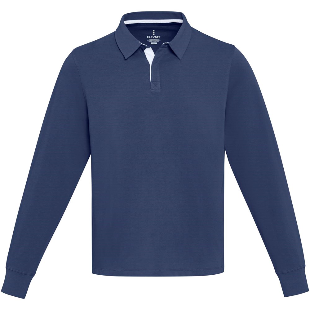 Sweatshirt de rugbyen coton organique Clyde unisexe Marine
