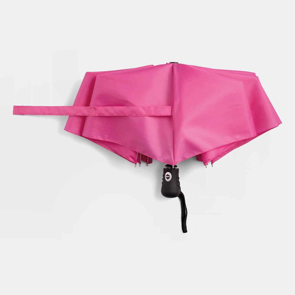 Taschenschirm Arizona mit Logo - praktisch, funktional und stilvoll. Ideal als Werbeartikel für Regentage. Rosa