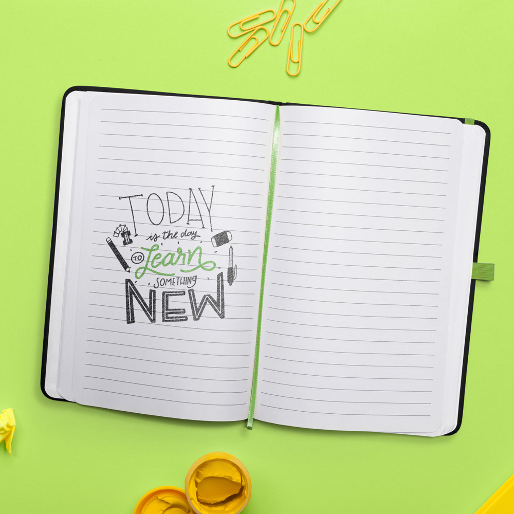 Carnet de notes A5 Black vert clair
