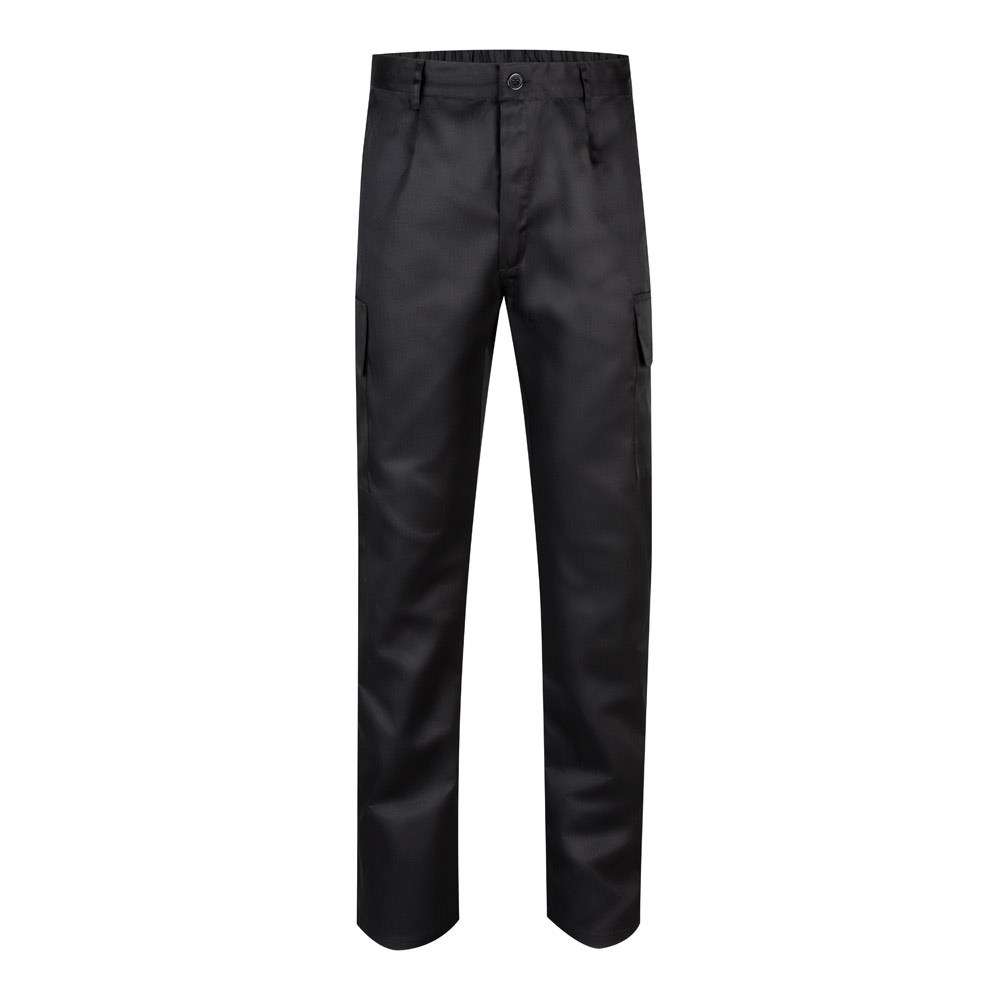 VL AINE Pantalon sergé, multipoches (190g/m²), en coton (20%) et polyester (80%) Noir