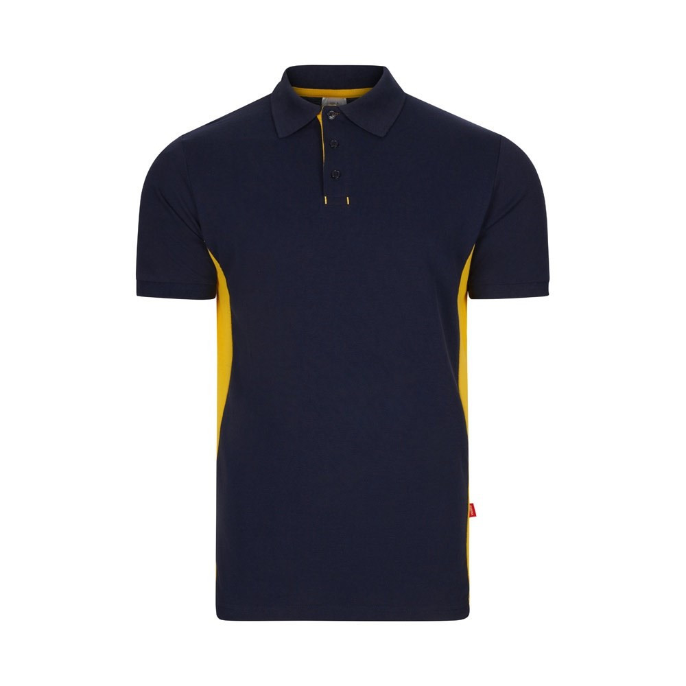 VL SUPAY. Zweifarbiges Piqué-Poloshirt (180 g/m²), kurzärmelig, aus Baumwolle (60%) und Polyester (4