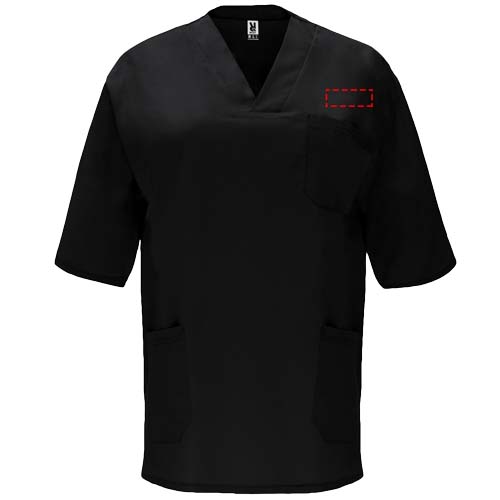Panacea Kurzärmeliges Arbeitshemd, 160 g/m2, unisex Schwarz