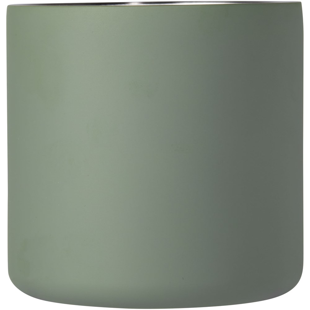 Tasse Bjorn de 360 ml en acier inoxydable recyclé certifiée RCS avec isolation sous vide et couche de cuivre Vert bruyère