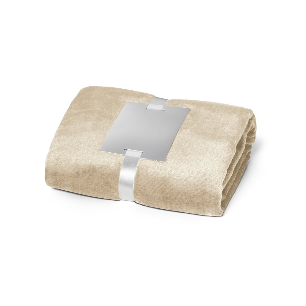 DYLEAF Fleecedecke (240 g/m²) mit Personalisierungskarte beige