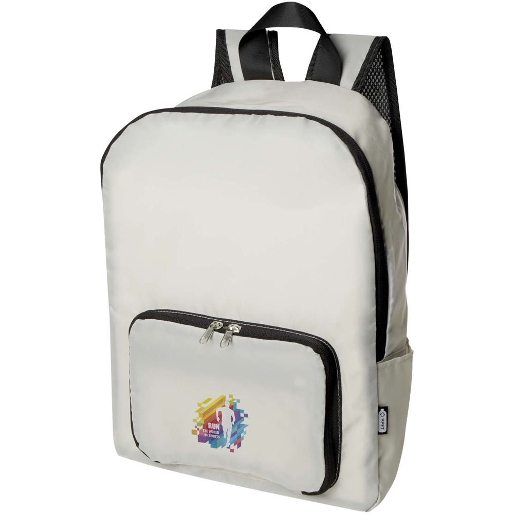 EcoFold faltbarer RPET Rucksack 15 L Sandstone
