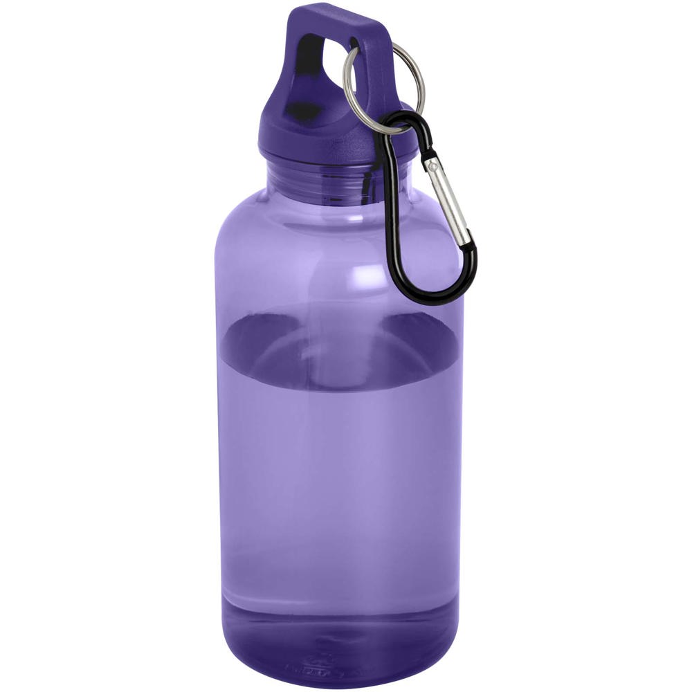 Bouteille d'eau Oregon de 400 ml en plastique recyclé avec mousqueton Violet crépuscule