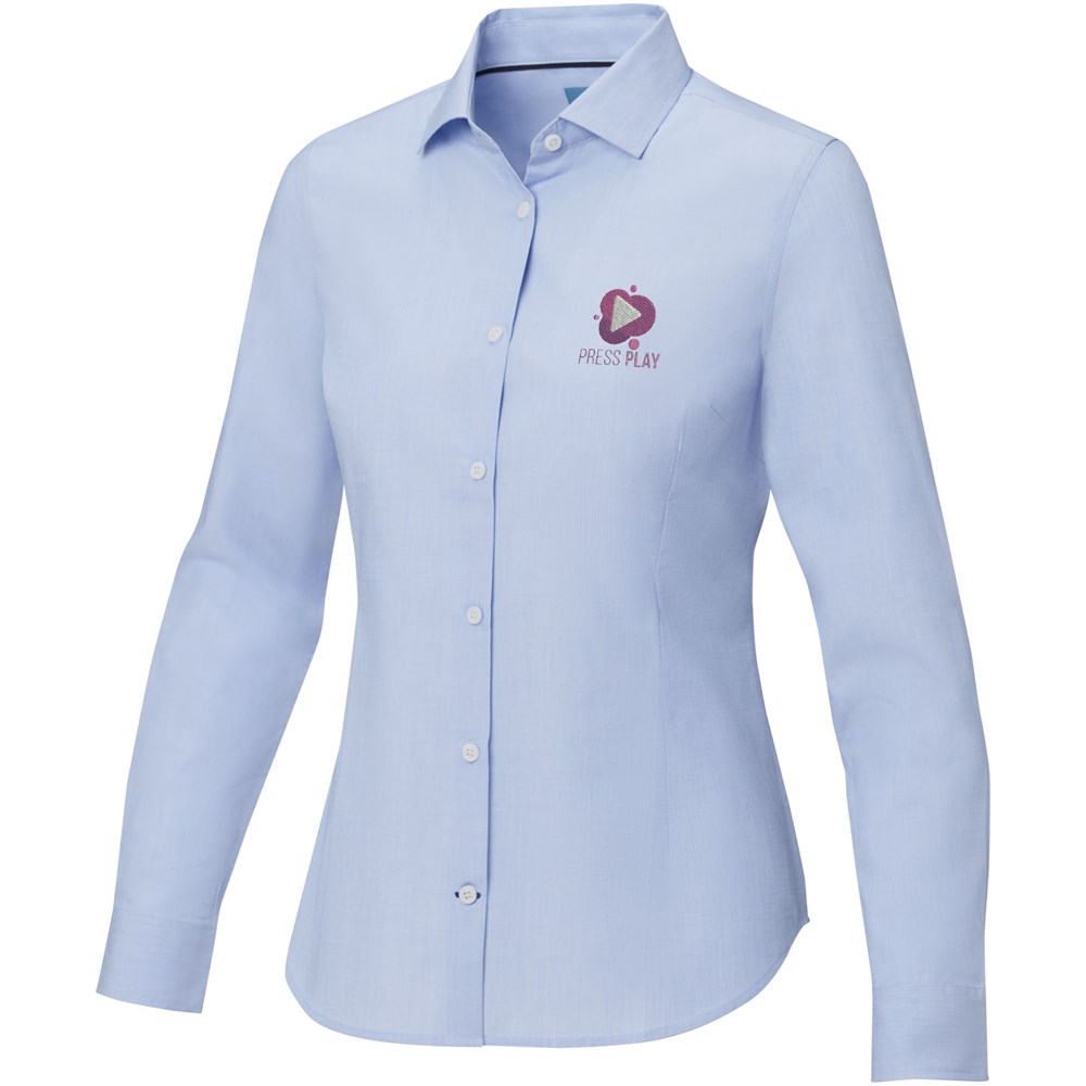 Cuprite Langarm Shirt aus Bio-Baumwolle für Damen Hellblau