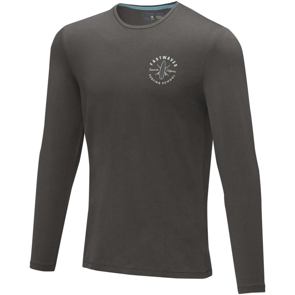 T-shirt bio manches longues homme Ponoka Gris storm