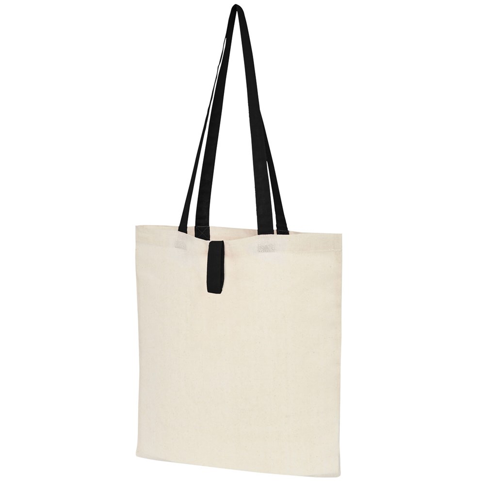 Faltbare Baumwolltasche Florida schwarz