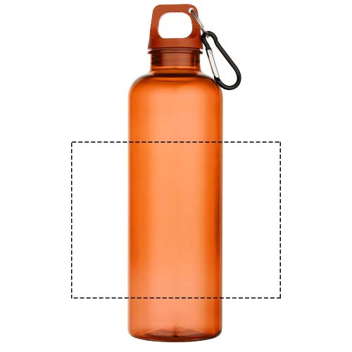 Bouteille d’eau Oregon de 750 ml en plastique recyclé certifié RCS avec mousqueton Orange