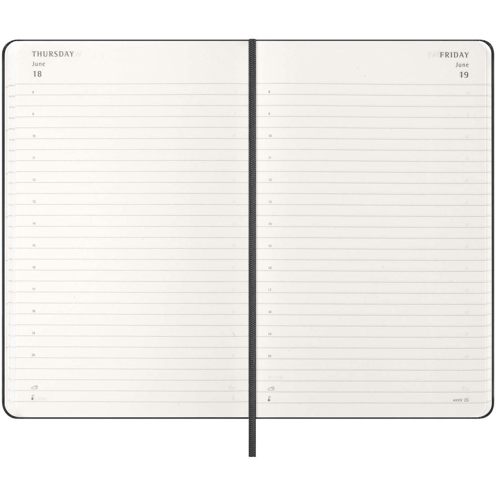 Moleskine Hardcover 12 Monate Tageskalender schwarz