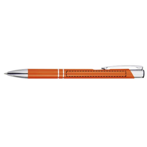 Moneta Druckkugelschreiber aus Aluminium (blaue Mine) orange