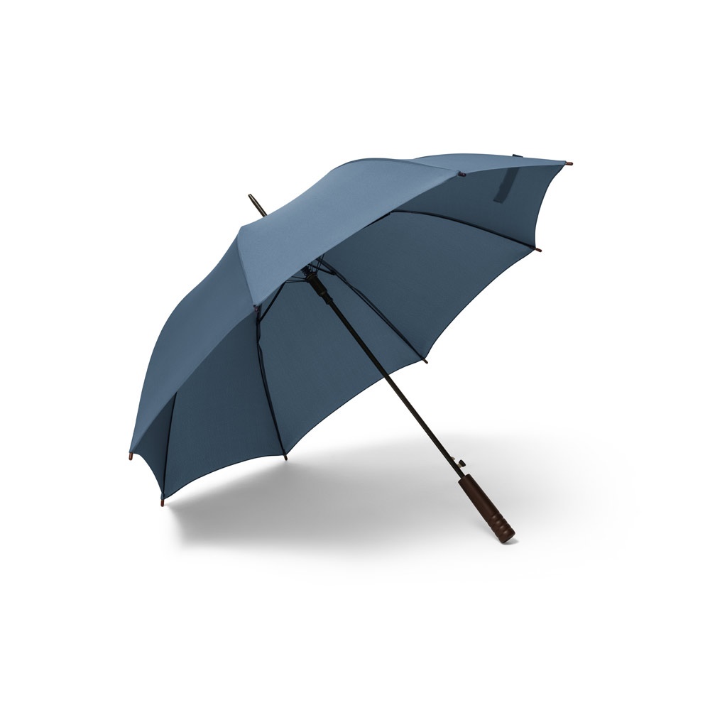 APOLO Parapluie en polyester recyclé (100% rPET) pongee avec ouverture automatique bleu