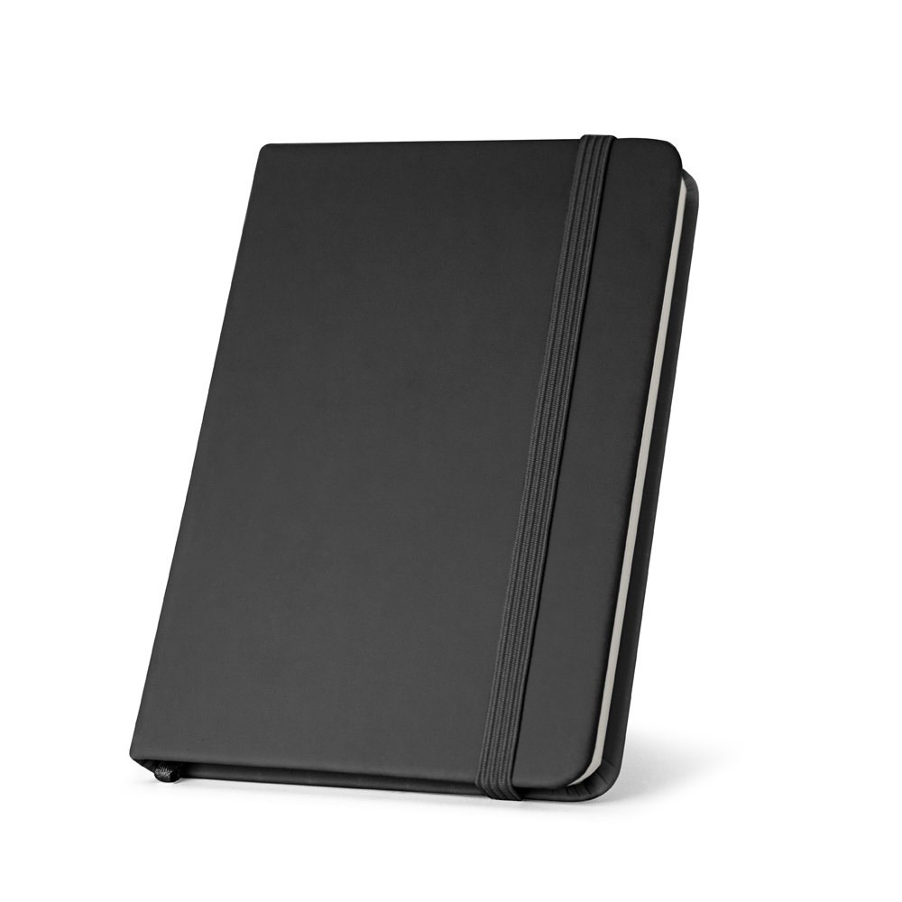 CAMPUS. A5 Notizbuch mit festem Einband aus PU (35% recycelt) mit linierten Seiten aus 100 % recycel