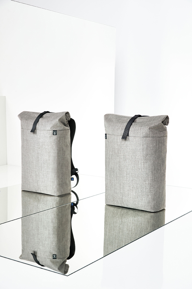 Notebook-Rollrucksack EUROPE hellgrau meliert