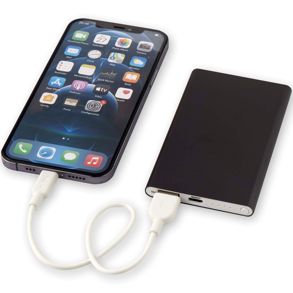 Pep 4000 mAh Type-C Powerbank aus recyceltem Aluminium Titan