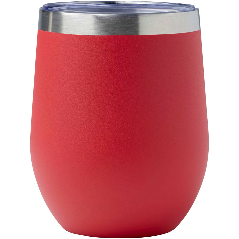 Gobelet isotherme Corzo 350 ml en cuivre inoxydable recyclé certifié RCS Rouge