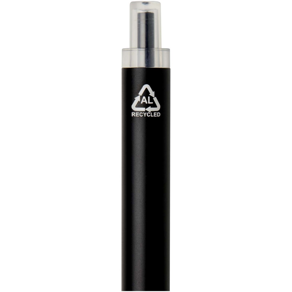 Stylo à bille Spectrum en aluminium recyclé (encre bleue) noir