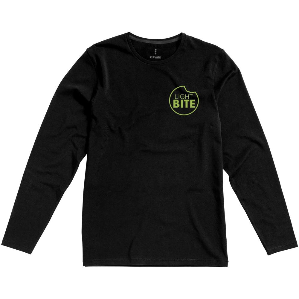 T-shirt bio manches longues homme Ponoka Noir