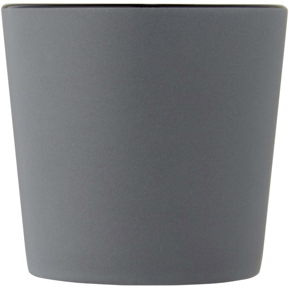Tasse Cali de 370 ml en céramique avec finition mate Noir, Gris Mat