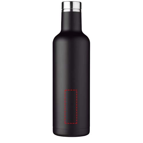 Bouteille Pinto avec isolation par le vide et couche de cuivre 750ml noir