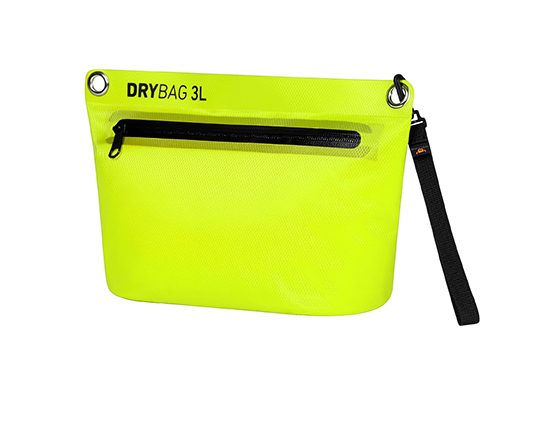 Reissverschluss-Tasche DRYBAG néon jaune