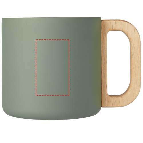 Tasse Bjorn de 360 ml en acier inoxydable recyclé certifiée RCS avec isolation sous vide et couche de cuivre Vert bruyère