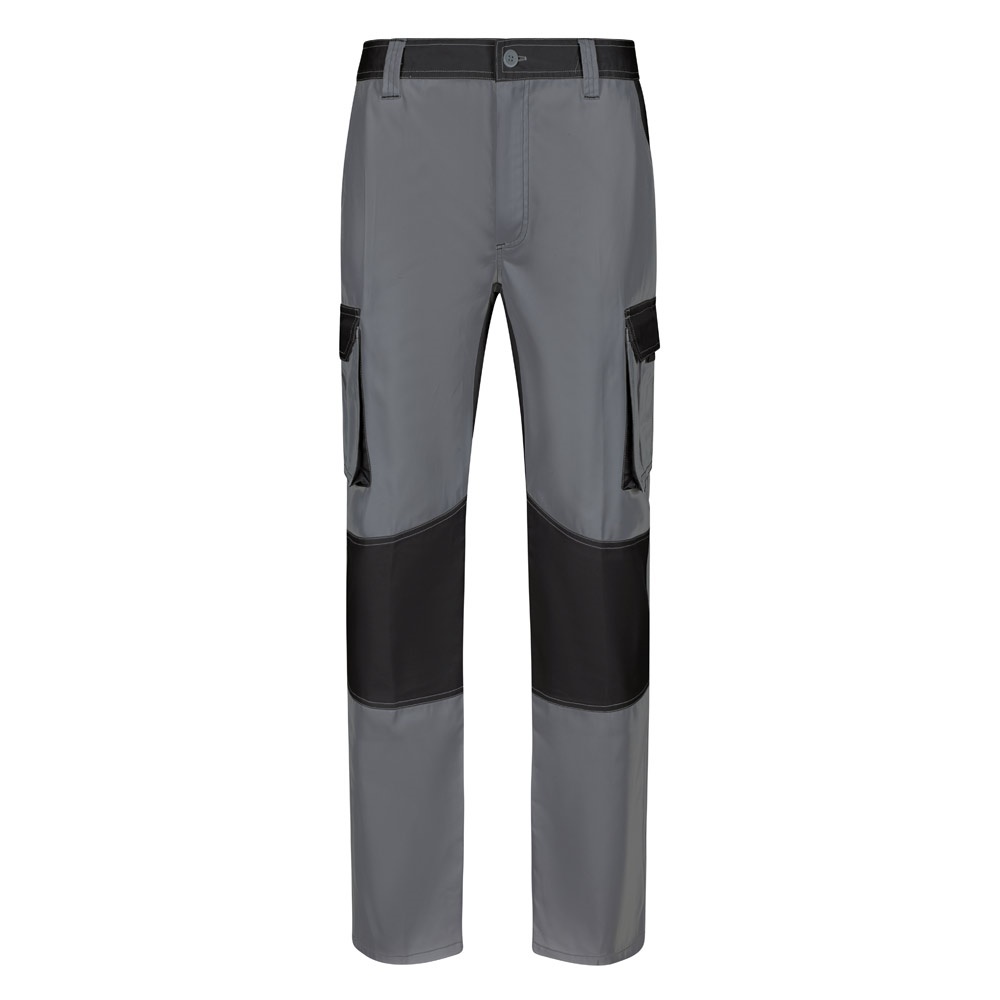 VL NJORD Zweifarbige Twill-Hose mit mehreren Taschen (240 g/m²), aus Baumwolle (35%) und Polyester (65%) Grau