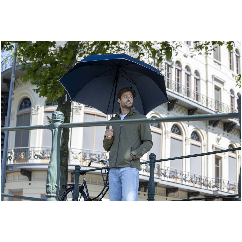 Parapluie Norman 76 cm en RPET résistant au vent blanc