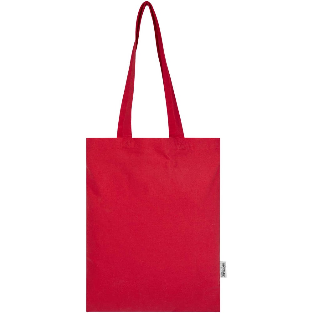 Madras Blend 140 g/m² Tragetasche aus GRS-recycelter Baumwolle 7L rot