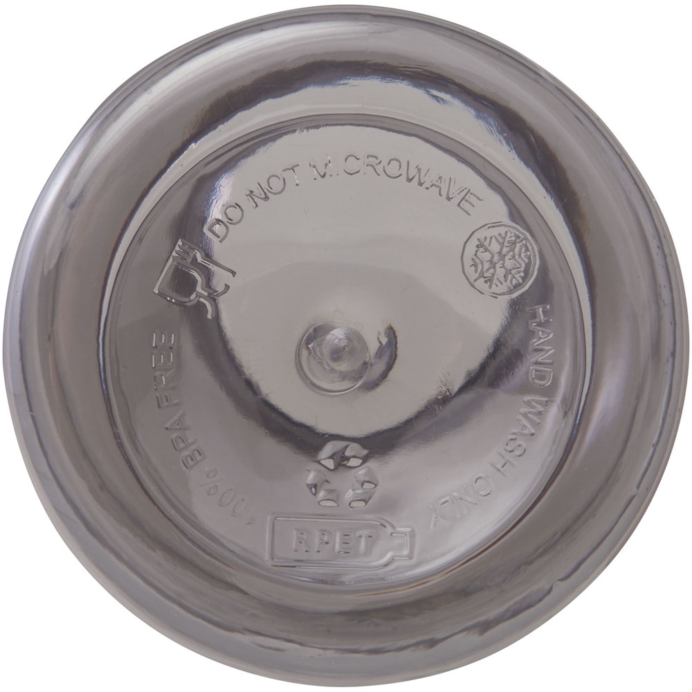 Bouteille d'eau Oregon de 400 ml en plastique recyclé avec mousqueton Noir