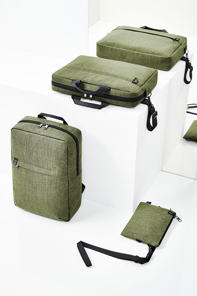 Notebook-Rucksack EUROPE grün meliert