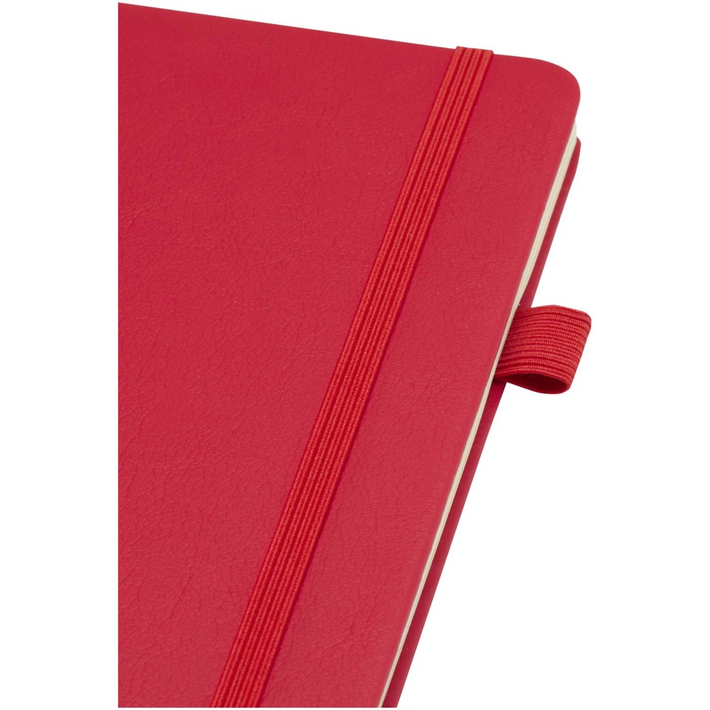 Carnet Liss A5 à couverture rigide en plastique recyclé rouge