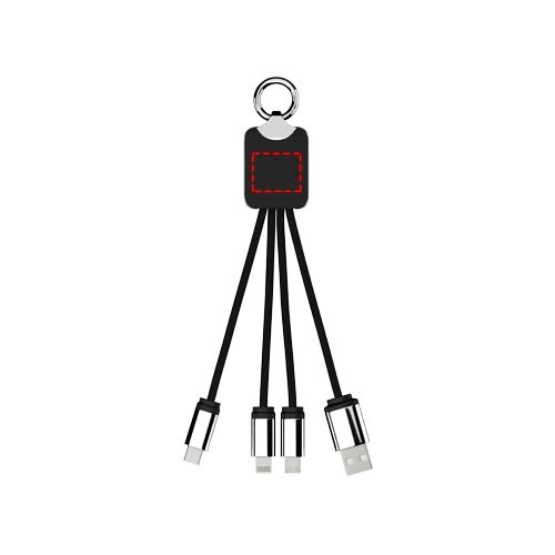 SCX.design C15 Quatro Ladekabel mit Leuchtlogo Bleu, Noir