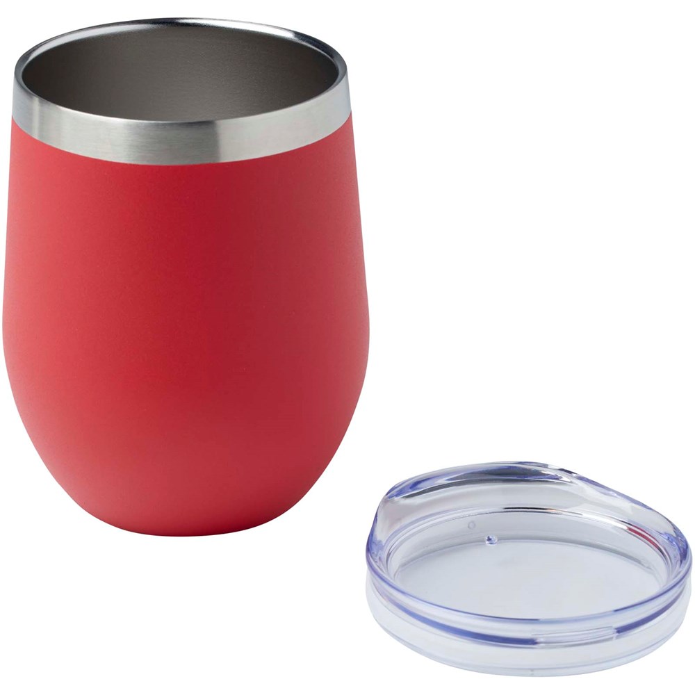 Gobelet isotherme Corzo 350 ml en cuivre inoxydable recyclé certifié RCS Rouge