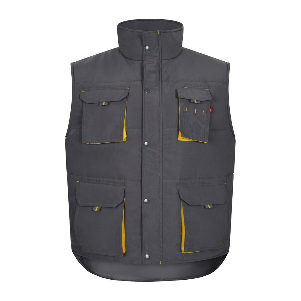VL NERGAL. Steppweste, zweifarbig, mit mehreren Taschen (120g/m²), aus Polyester (100%)