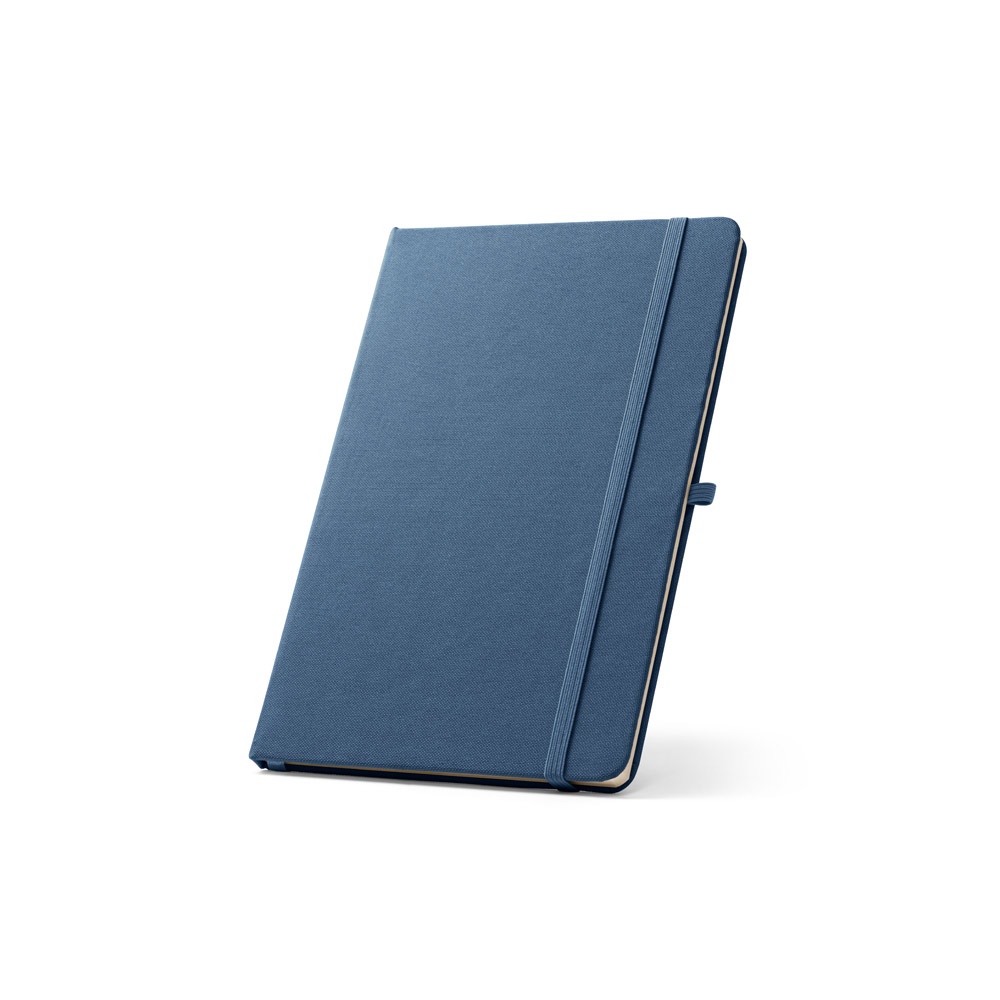 ANNE A5 Notizbuch aus recyceltem Polyester (100% rPET) mit linierten Seiten blau