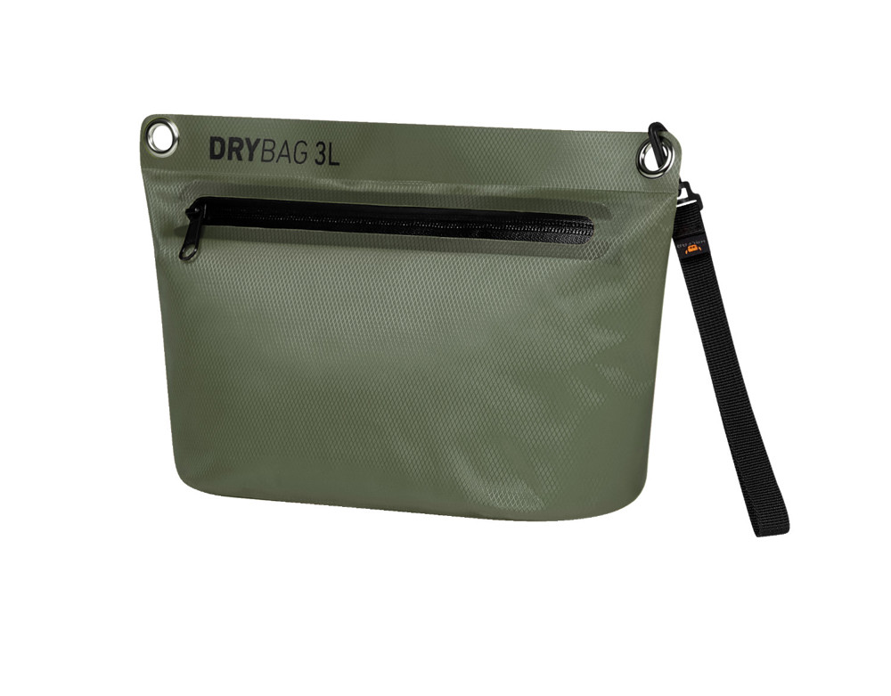 Reissverschluss-Tasche DRYBAG vert olive