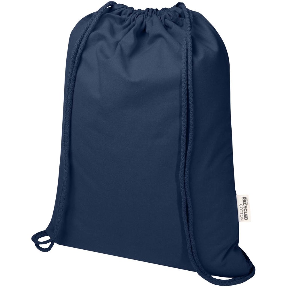 Sac de 5 L avec cordon Oregon Blend en coton recyclé 140 g/m² certifié GRS Marine