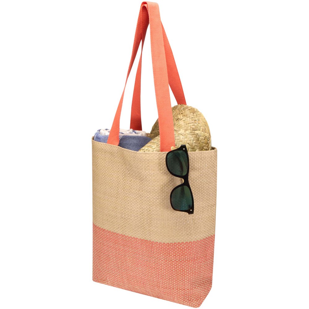 Sac fourre-tout en papier paille Rhythm, 10 L Brique