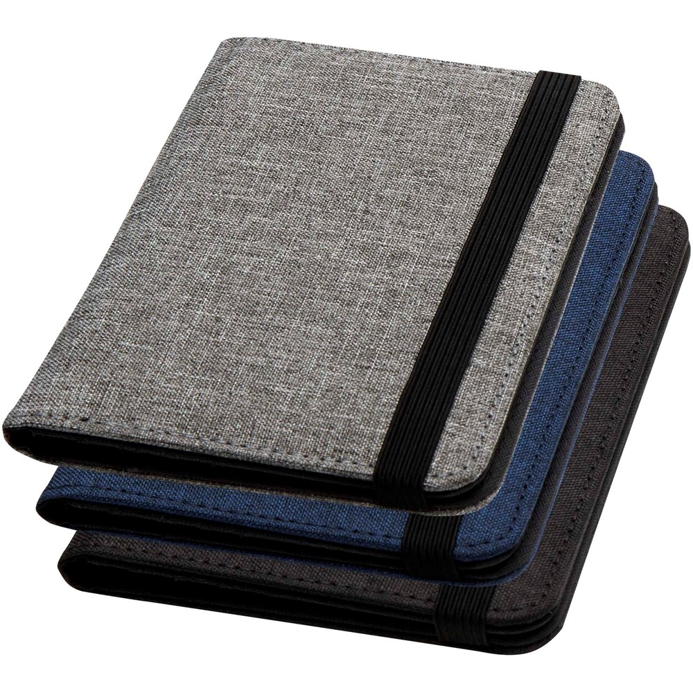 Porte-passeport RFID Ross en rPET certifié GRS Bleu cobalt