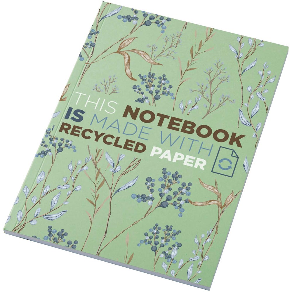 Novella Austen A5 Softcover Notizbuch aus Recyclingmaterial – 50 Blatt grün