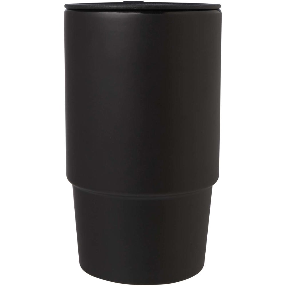 Mug Carter en céramique de 450 ml avec couvercle en plastique Noir