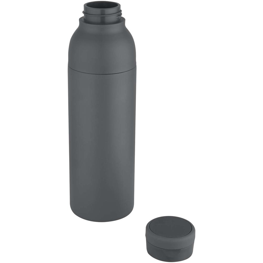 Bouteille avec isolation sous vide Illuminate double paroi de 650 ml en acier inoxydable recyclé certifié RCS Gris crépuscule