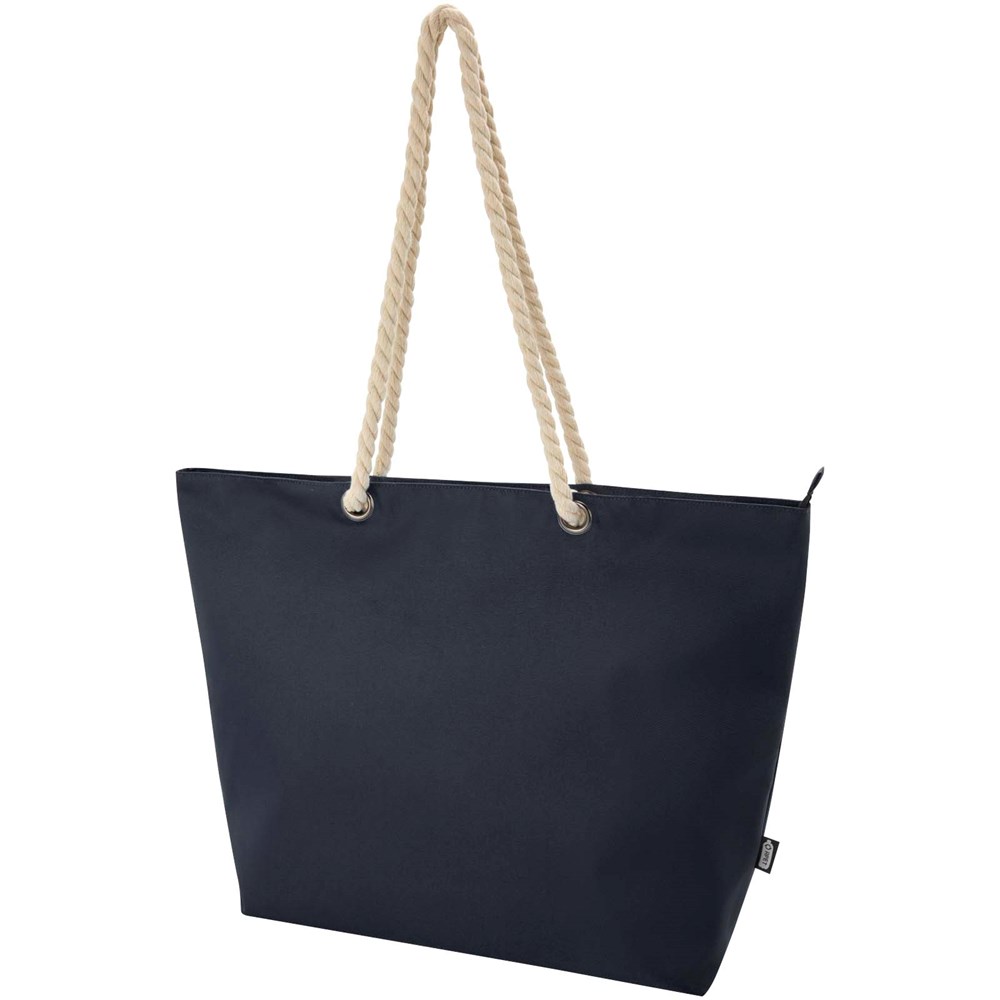 Panama Strandkühltasche mit Kordelgriffen aus recyceltem GRS-Material, 23L navy